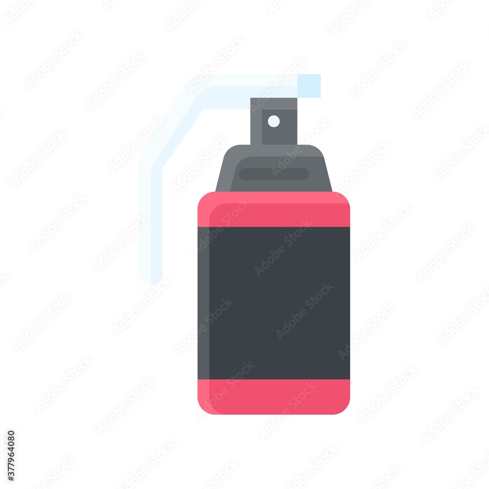 protest related police tear gas cylinder with handle vector in flat style,