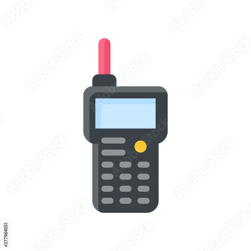 protest related police walkie talkie with buttons and spekar vector in flat style,