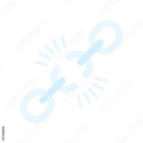 protest related broken metal chain vector in flat style,