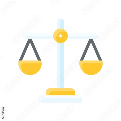 protest related justice or judge weight scale with stand vector in flat style,