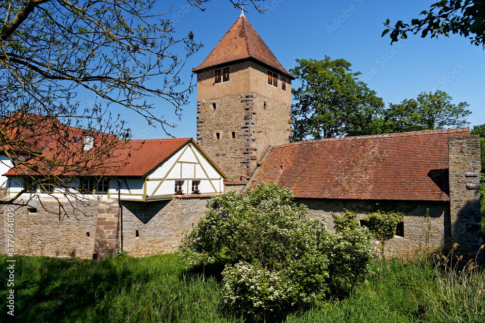 Historischer Ortskern von Iphofen, Landkreis Kitzingen, Unterfranken, Bayern, Deutschland