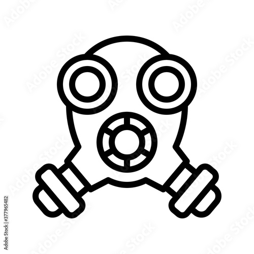 protest related swimming mask with breathing pipes vector in lineal style,