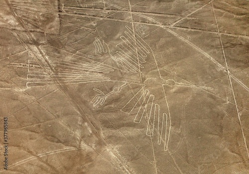 Condor geoglyph, Nazca mysterious lines and geoglyphs