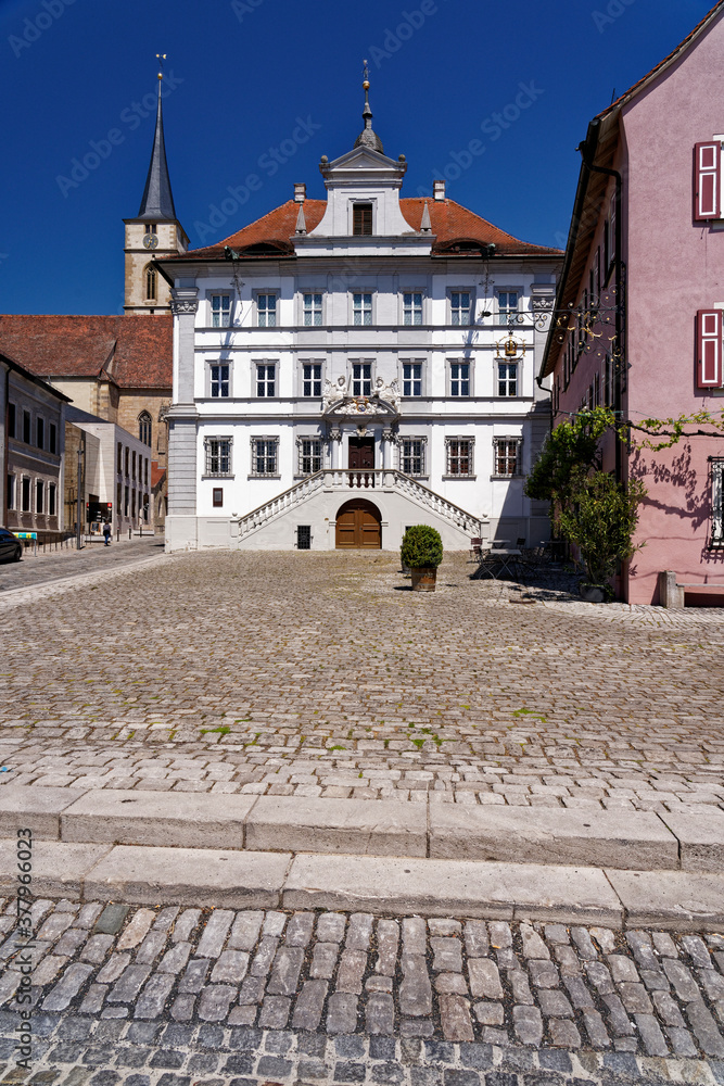 Historisches Rathaus in Iphofen, Landkreis Kitzingen, Unterfranken, Bayern, Deutschland Historisches Rathaus in Iphofen, Landkreis Kitzingen, Unterfranken, Bayern, Deutschland