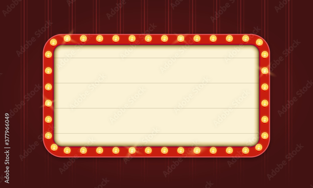 Retro Lightbox Template With Red Border and Round Corners