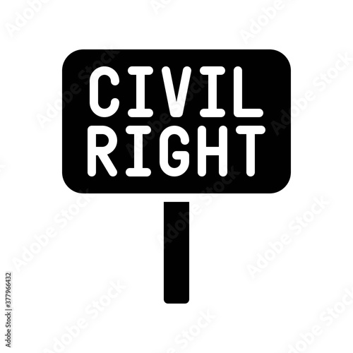 protest related written text on hand hold board vector in solid design,