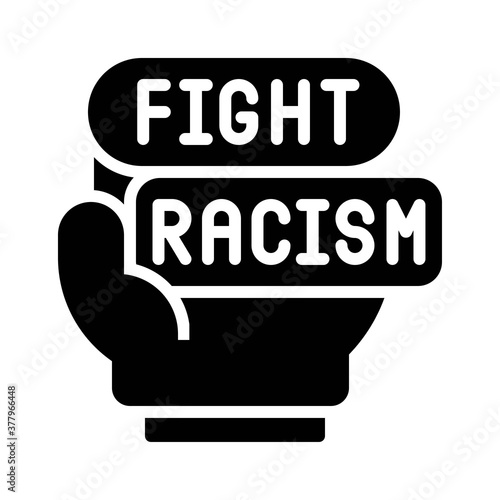 protest related fighting gloves with written text vector in solid design,