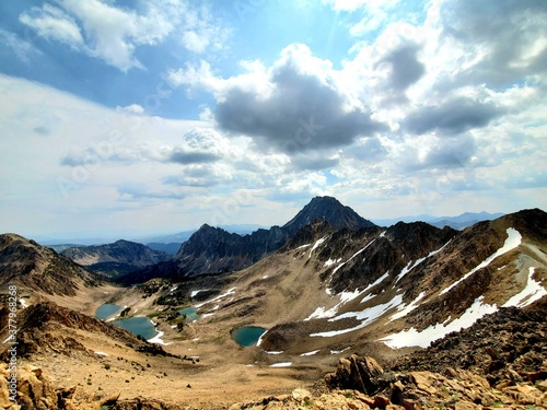 Four lakes Basin in the White Clouds Mountains as seen from the Patterson Peak photo