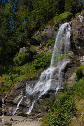 Beautiful waterfall in Norway called Steinsdalsfossen