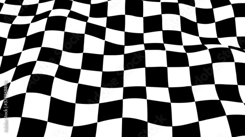 Distorted grid. Wave is a distortion effect. Optical illusion. Circular mesh stripes or background with wavy distortion effect.
