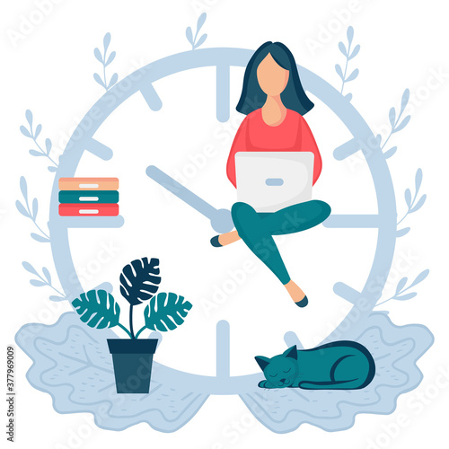 woman sitting clock arrows 2