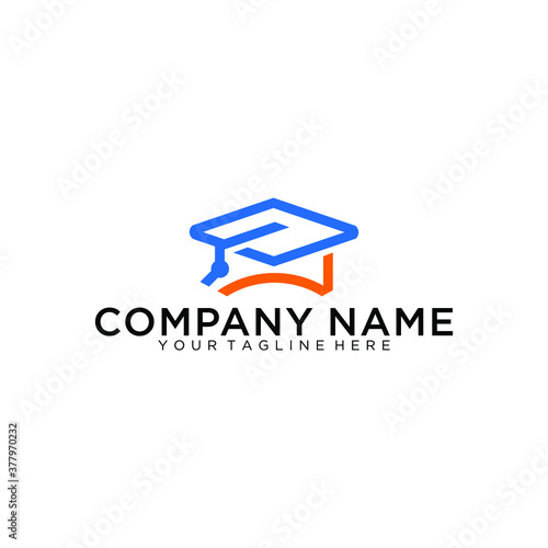 Graduation cap line icon. Education icon for web and graphic design. Line style logo. Vector illustration.