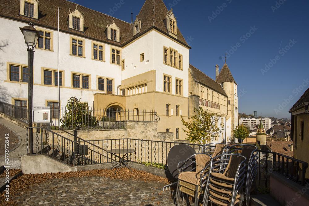 Obraz premium Neuchatel castle in Switzerland