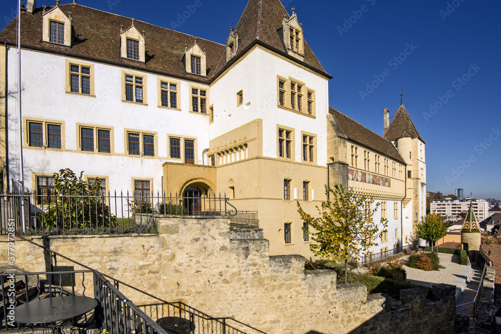 Neuchatel castle in Switzerland