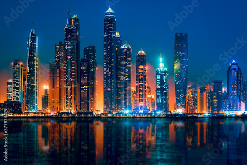 View of Dubai by night © Frédéric Prochasson