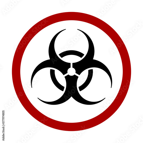 Round Biological Hazard or Biohazard Sign. Vector Image.