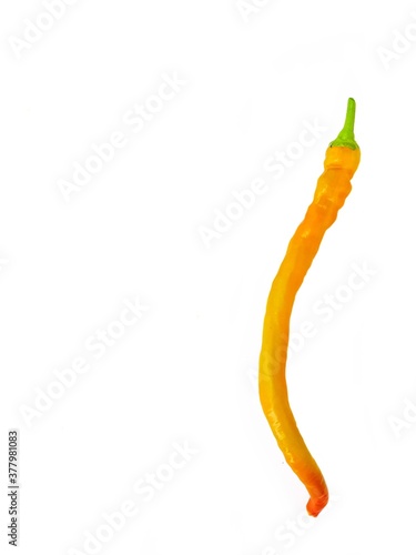 Red bell pepper on a white background. The concept of a healthy diet.