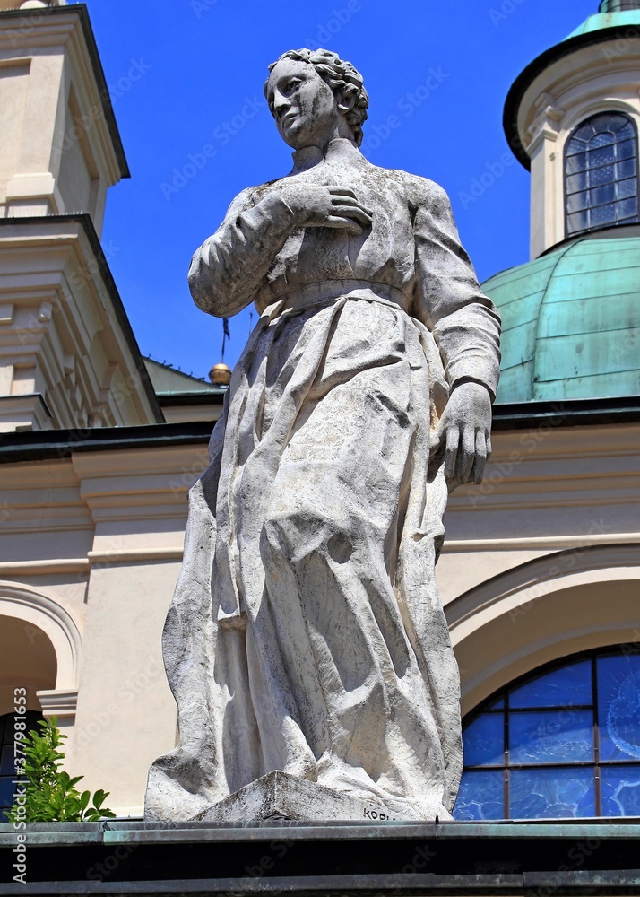 Obraz premium Kolegiata, Pomnik, Rzeźba, Postument, Uczelnia, Studia, 