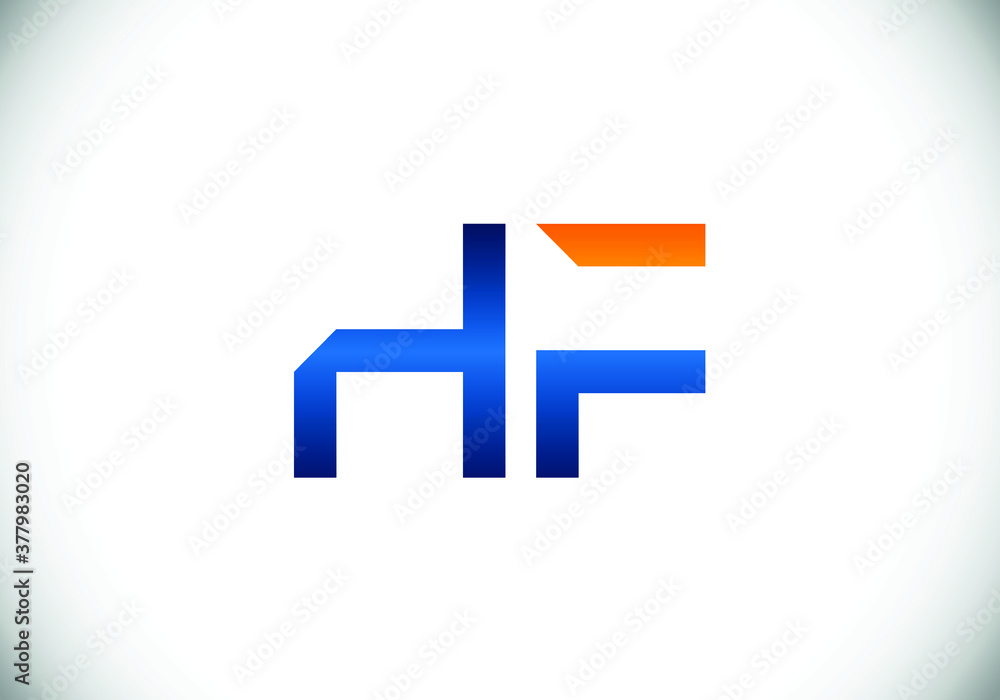 Initial Monogram Letter H F Logo Design Vector Template. H F Letter Logo Design Initial Monogram Letter H F Logo Design Vector Template. H F Letter Logo Design