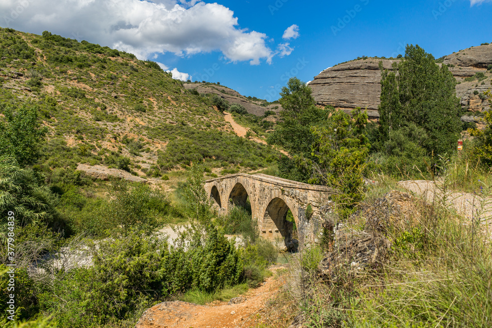 Ancient Bridge in Alquezar, Spain