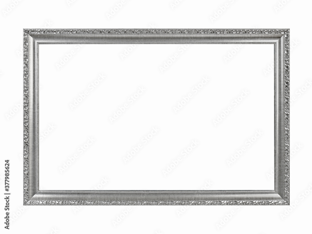 Wooden frame for paintings or photo. Isolated on white