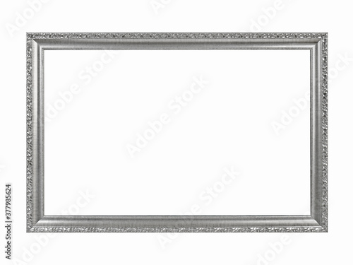 Wooden frame for paintings or photo. Isolated on white