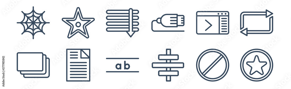 12 pack of icons. thin outline icons such as favorites button, horizontal alignment, new file, side menu, sort down, favourite for web and mobile apps, logo 12 pack of icons. thin outline icons such as favorites button, horizontal alignment, new file, side menu, sort down, favourite for web and mobile apps, logo