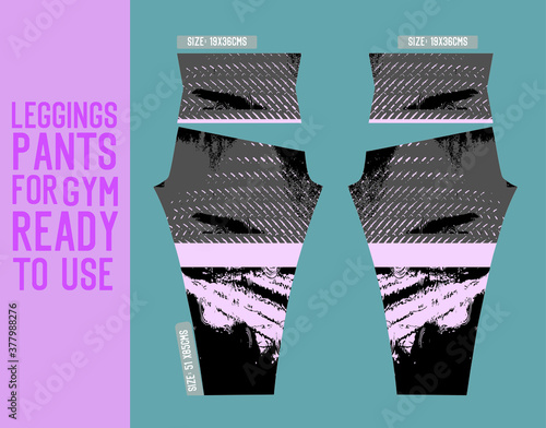 fitness leggings pants vector with mold and ready to use 