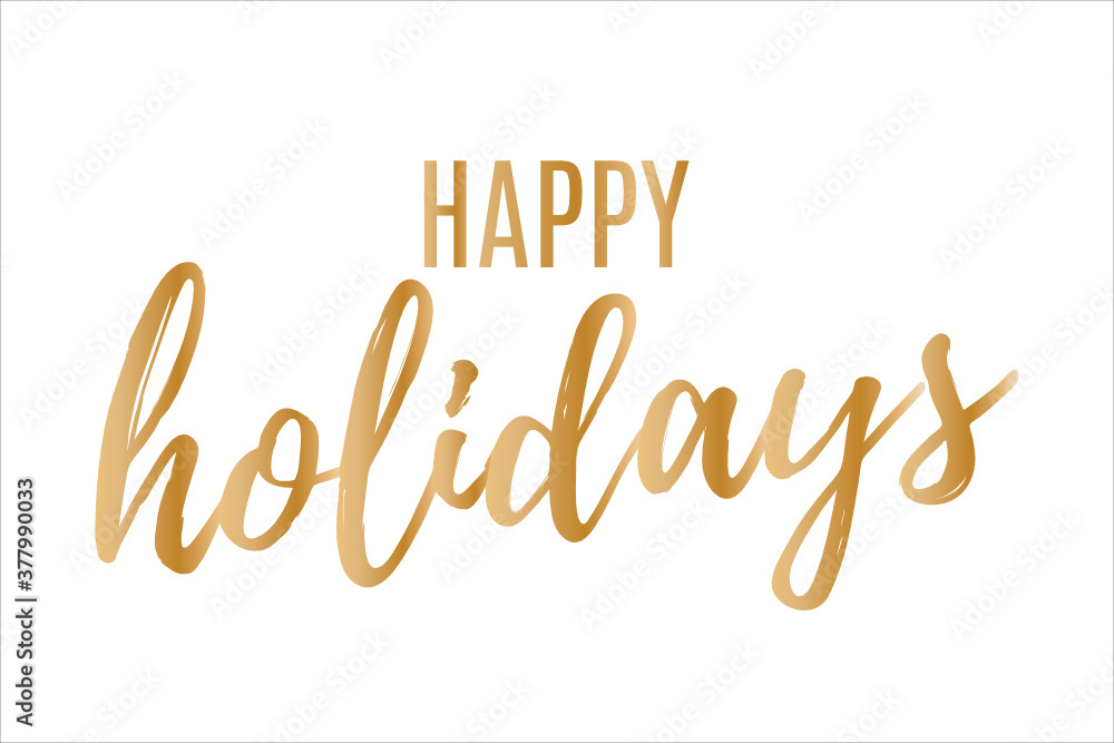 Fototapeta premium Happy Holidays Vector Text, Christmas Text, Holidays Illustration Background for flyers, post cards, greeting cards, scrapbooks, web 