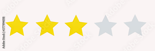 Set of five stars to establish the degree of positivity