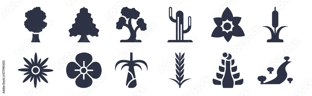 12 pack of black filled icons. glyph icons such as landscape, lavender, poppy, daffadil, pitch pine tree, pine tree, eastern cedar tree for web and mobile apps, logo 12 pack of black filled icons. glyph icons such as landscape, lavender, poppy, daffadil, pitch pine tree, pine tree, eastern cedar tree for web and mobile apps, logo
