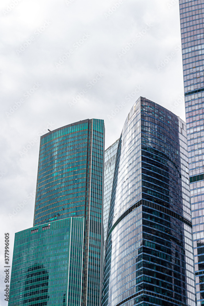 Modern skyscrapers in the business center of Moscow-city