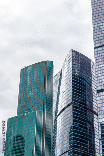 Modern skyscrapers in the business center of Moscow-city © roundex