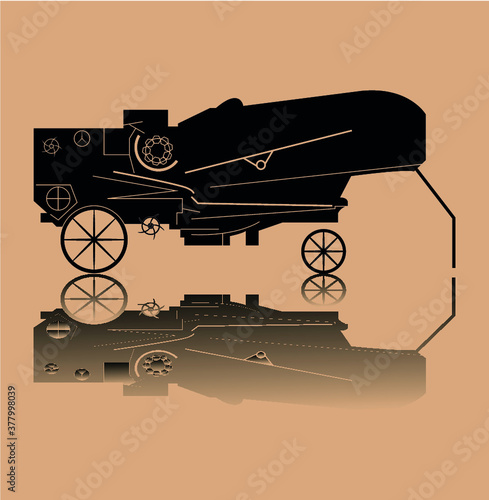 Threshing-machine, Tresher silhouette