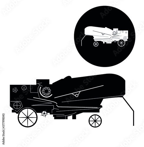 Threshing-machine, Tresher silhouette