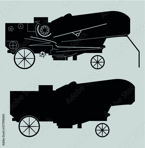 Threshing-machine, Tresher silhouette