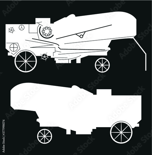 Threshing-machine, Tresher silhouette
