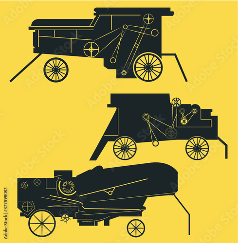 Threshing-machine, Tresher silhouette