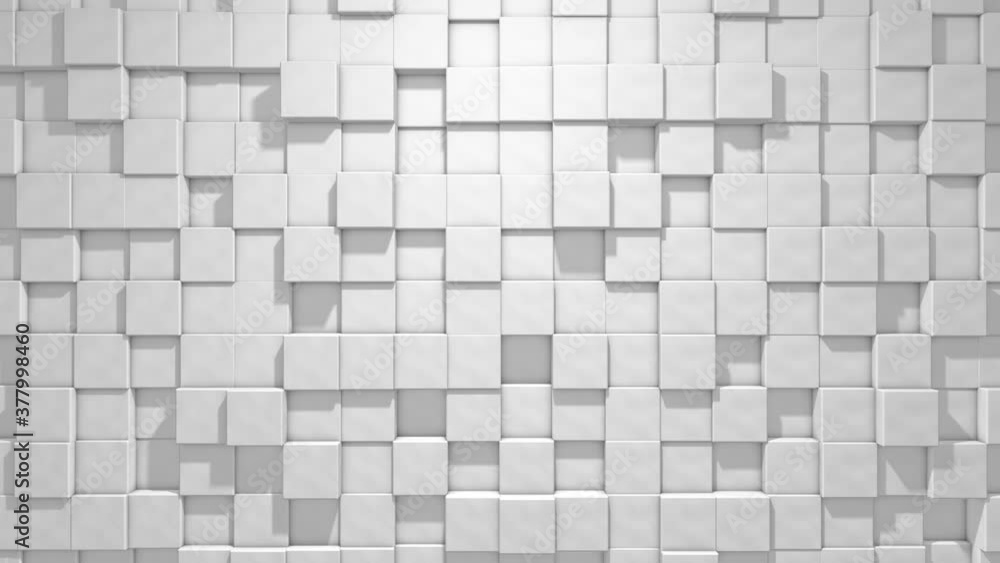 Abstract cubic geometric background, white minimal texture, 3d looped Animation in 4k.Seamless loop digital cubes motion graphics Abstract cubic geometric background, white minimal texture, 3d looped Animation in 4k.Seamless loop digital cubes motion graphics