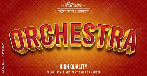 Editable text style effect - Orchestra theme style.
