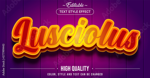 Editable text style effect - Luscious theme style.