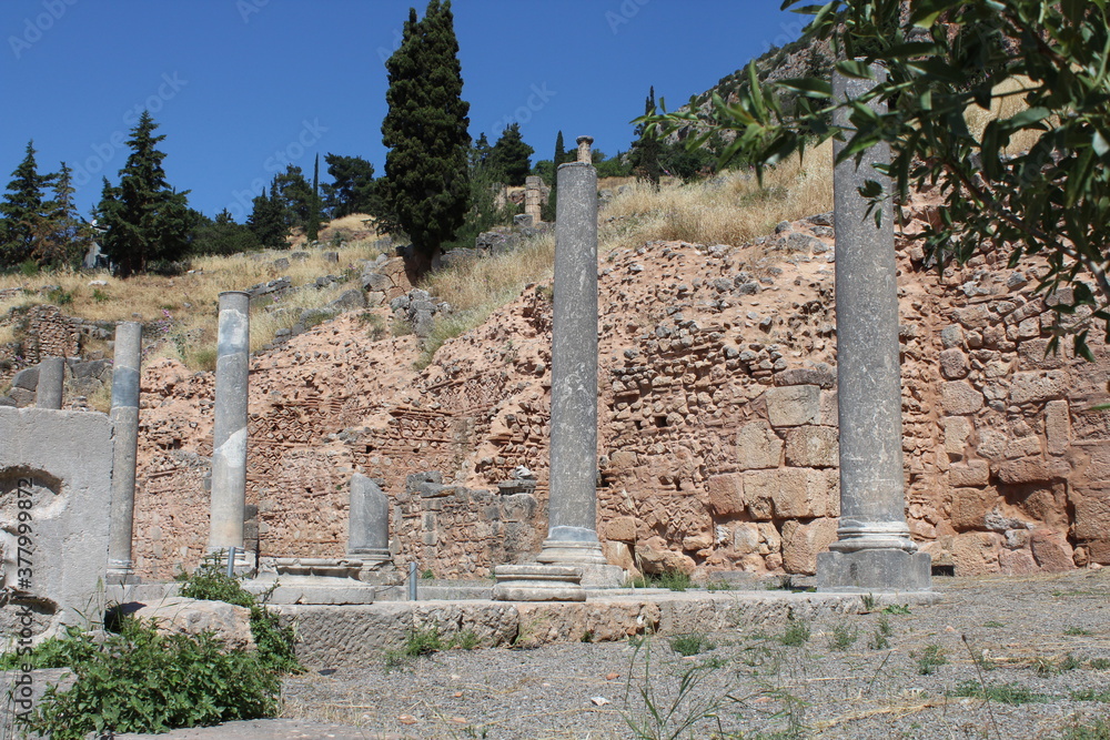 Delfos Templo de Apolo Entrada Delfos Templo de Apolo Entrada