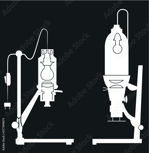 Darkroom enlarger silhouette