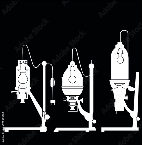 Darkroom enlarger silhouette