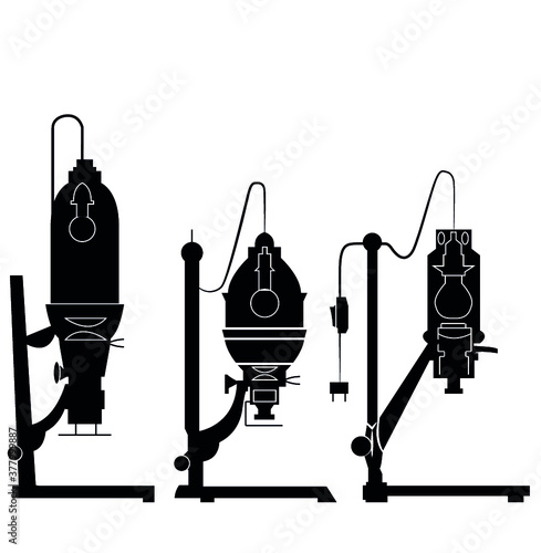 Darkroom enlarger silhouette