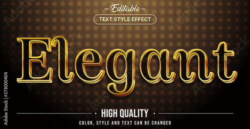 Editable text style effect - Elegant theme style.