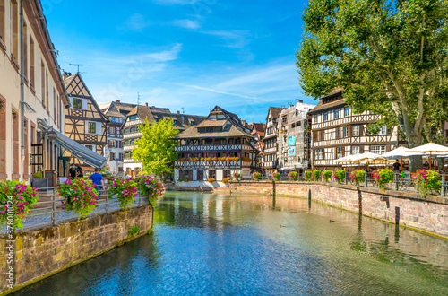Strasbourg traditional half-timbered houses in La Petite France