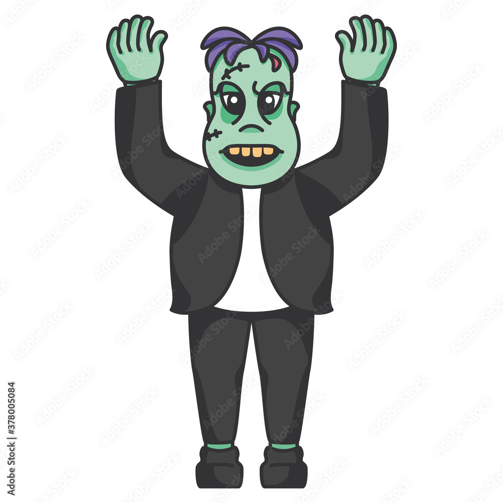 Isolated scary frankestein halloween season icon- Vector Isolated scary frankestein halloween season icon- Vector