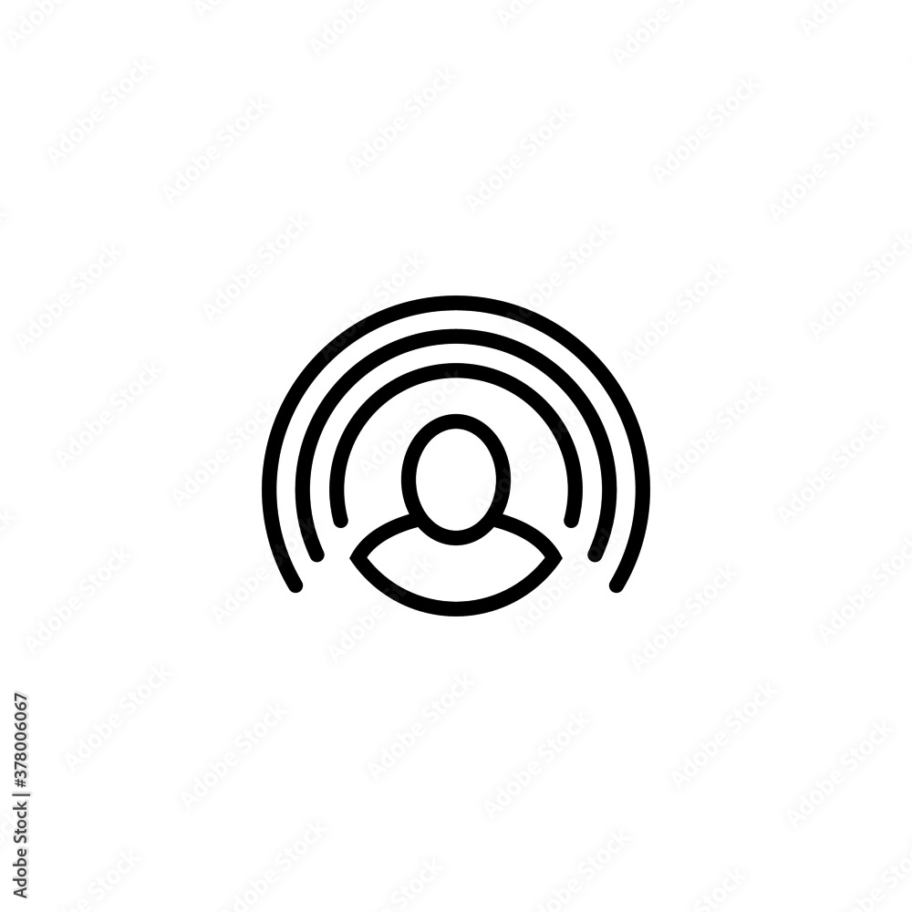 Social Media Icon in black line style icon, style isolated on white background Social Media Icon in black line style icon, style isolated on white background