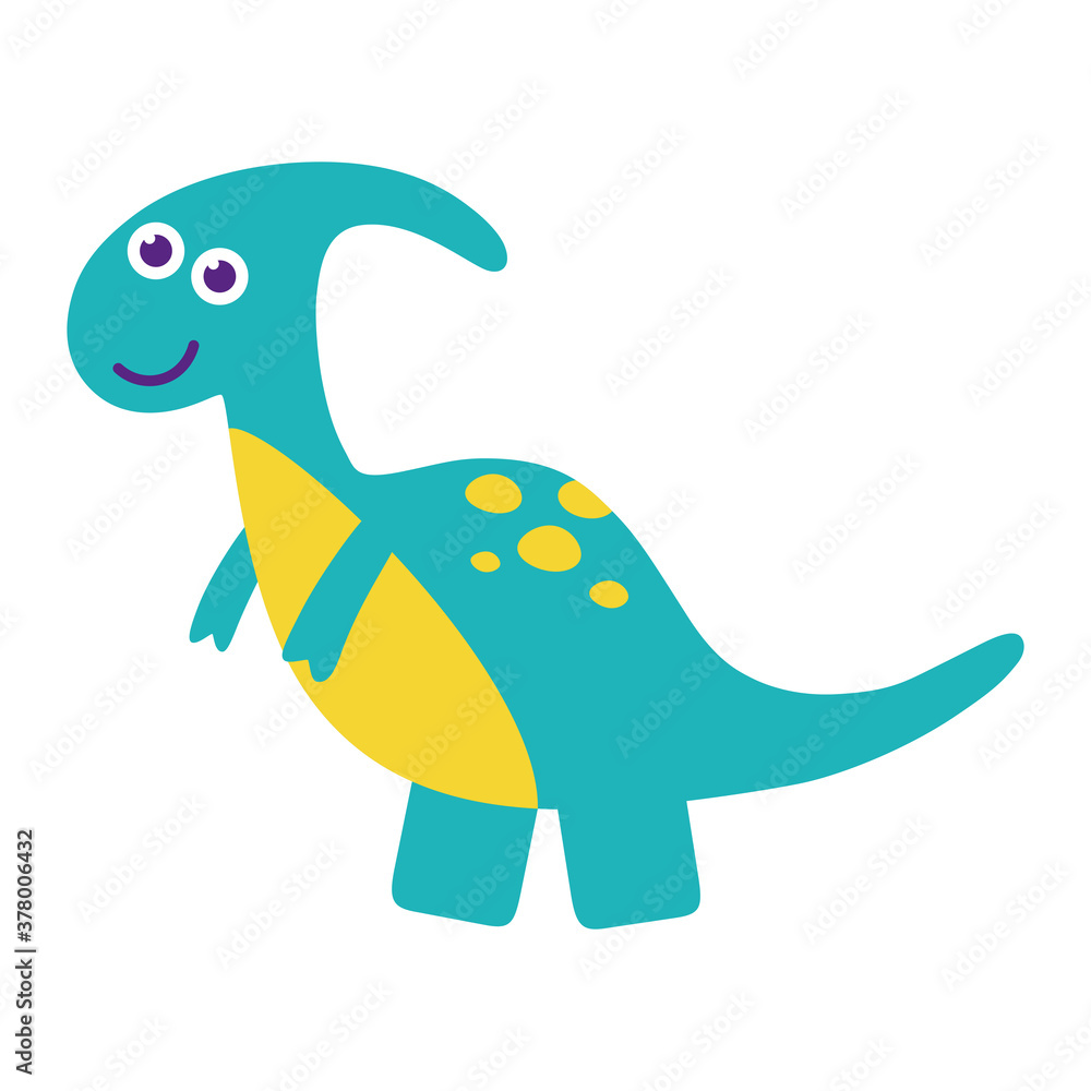 Fototapeta premium Isolated baby dino jurassic wild icon- Vector